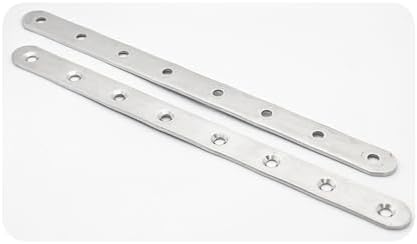 9.6 Inch Stainless Steel Straight Brace, Flat Straight Support, Repair Fixed Bracket Connector, Heavy Duty Furniture Repair Fixing Joint with Screw, 2PCS
