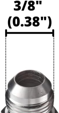 3/16" JIC 37 Male x 1/8" NPTF Male Pipe Steel Adapter Flared Tube Fitting Pipe Connector 2404-03-02