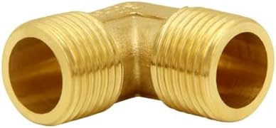 Joywayus 2 Pack Brass 1/2" NPS Male Elbow Pipe Fittings