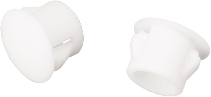 5/16" Plastic Flush Type Hole Plugs - Snap in Locking Hole Tube Screw Caps - Drilling Cover Plugs - Fastener Covers for Kitchen Cabinet Furniture - White - 100 Pack