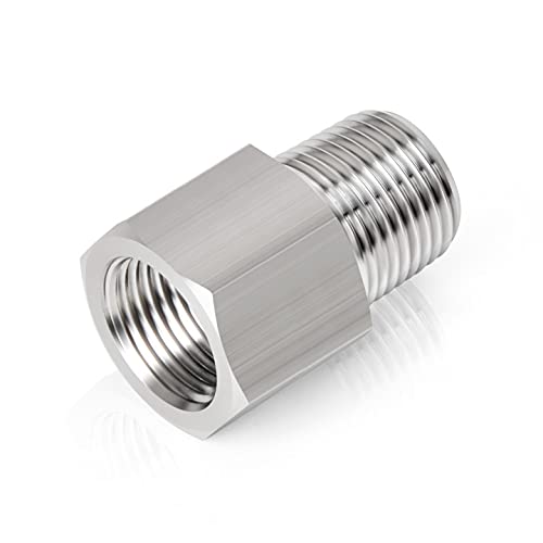 TAISHER 5PCS Forging of 304 Stainless Steel Pipe Fitting, Reducer Adapter, 3/8-Inch Male Pipe x 3/4-Inch Female Pipe