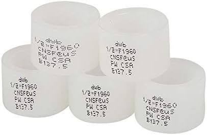 (Pack of 5 Sets) EFIELD Pex A Expansion Brass Fittings 1/2"x 1/2" Female NPT Drop-ear Elbow, F1960 with 5 Pieces 1/2 inch Expansion Rings