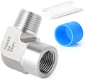 TAISHER 1PCS 304 Stainless Steel 90 Degree Barstock Street Elbow, 3/4" NPT Male to 3/4" NPT Female 304 Stainless Pipe Fitting