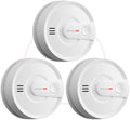 X-Sense Interconnected Smoke Detector, 10-Year Battery, SD20-W, 3-Pack