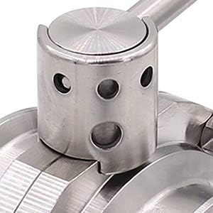 DERNORD 2 Pack 1.5 Inch Tri Clamp Sanitary Butterfly Valve with Pull Handle Stainless Steel 304 Tri Clamp Clover (1.5" Tube OD)