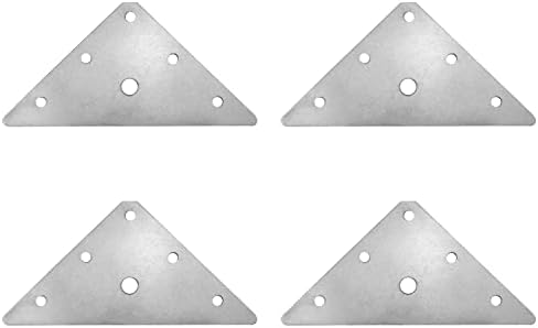 Mending Plates JCBIZ 4pcs Stainless Steel Triangular Flat Corner Braces Straight Brackets