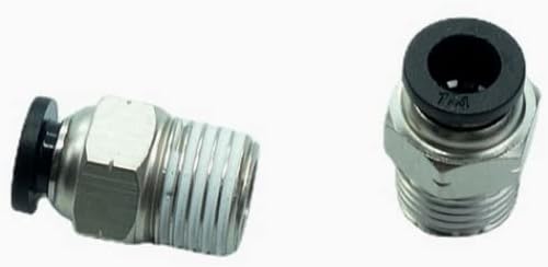 CDQBWQDJT 10 Pcs Pneumation Fitting 1/4" Tube OD Push To Connect X 1/4 NPT Pipe Male Connector