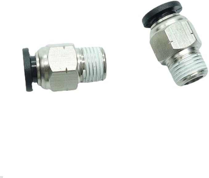 CDQBWQDJT 10 Pcs Pneumation Fitting 1/4" Tube OD Push To Connect X 1/8 NPT Male Pipe