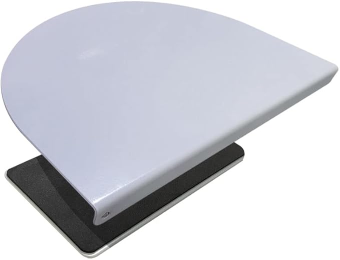 Steel Monitor Mount Reinforcement Plate，Monitor Arm Reinforcement Plate for Fragile Tabletop, Monitor Mount Reinforcement Plate Fits Most Monitor Stand C Clamp Installation (White-1)