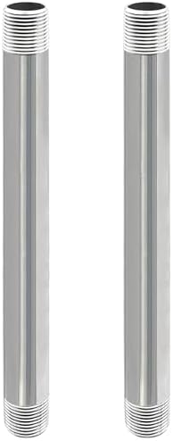 GeilSpace 3/4" x 10" 304 Stainless Steel Nipple Pipe Fitting, NPT Threaded