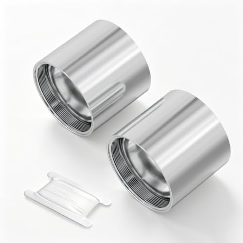 TAISHER 2Pcs 304 SS Nipple Cast Pipe Fitting,2" NPT Female, 2" Length