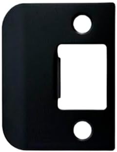 QCAA Solid Brass Extended Lip Strike, 1-3/4''X2-1/4", Matte Black, 1 Pack, Made in Taiwan