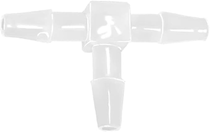 3/16" Tee Fitting Equal Barb 3 Way Hose Barb Adapter for Fuel Gas Liquid Air (Pack of 5)