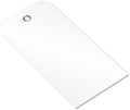 SmartSign 100-Pack White Plastic Tags with Pre-Punched Hole, 4.75" x 2.375", Size#5, 10 mil Tearproof Plastic Tags with Metal Eyelet, Writable Blank Tags for Shipping/Labeling, USA-Made