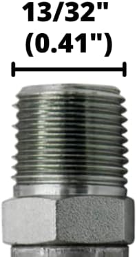 1/4" JIC 37 Male x 1/8" NPTF Male Pipe Steel Adapter Flared Tube Fitting Pipe Connector 2404-04-02