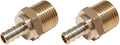 SharkBite 3/8 x 1/2 Inch Crimp MNPT Male Adapter, Brass Plumbing Fitting, PEX Pipe, Copper, UC118LFA (Pack of 2)