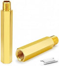 2PCS Brass Pipe Fitting, 1/2" NPT Male x 1/2" NPT Female Nipple, 6" Length for water/oil/air/fuel