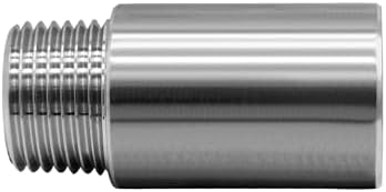 Stainless Steel Pipe Fitting 1/2" NPT Male x 1/2" NPT Female Thread Nipple Cast Pipe 2"（50mm) Length 2PCS
