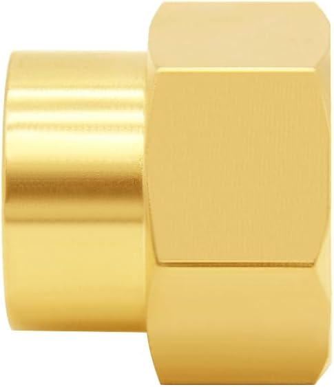 3PCS Brass Reducer Adapter, 1/2" NPT Female to 3/4" NPT Female Thread, Hex Reducing Pipe Fitting Coupler Nipple Connector for Water/Oil/Gas