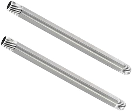 GeilSpace 1/2" x 16" 304 Stainless Steel Nipple Pipe Fitting, NPT Threaded