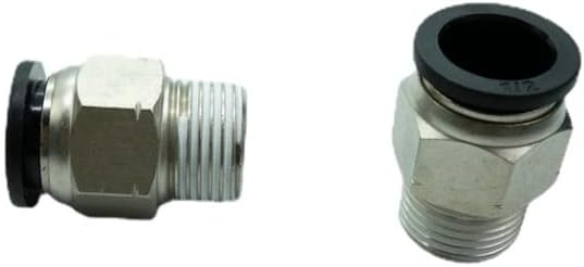 CDQBWQDJT 5 Pcs Pneumation Fitting 1/2" Tube OD Push To Connect X 3/8 NPT Pipe Male Connector