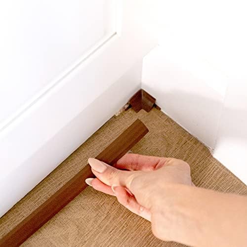 InstaTrim Inside Corners - 10 Dark Brown 3/4" Wide Caulk Strip Inside Corner Pieces - Trim for Inside Corners - Paintable