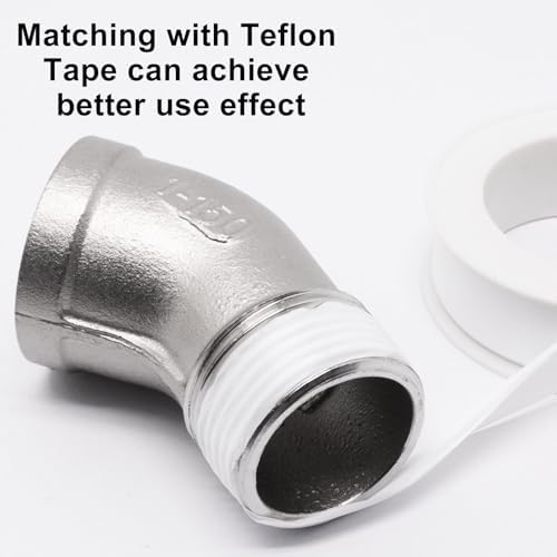 1PCS 45 Degree Elbow Fittings, 1" NPT Male Pipe to 1" NPT Female 304 Stainless Steel Pipe Fitting, Connector Coupler Apply to Outdoor/Garden/Industrial