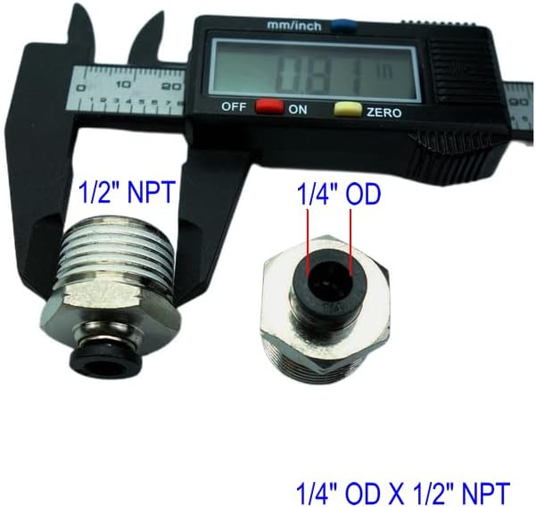 CDQBWQDJT 3 Pcs Pneumation Fitting 1/4" Tube OD Push To Connect X 1/2 NPT Pipe Male Connector