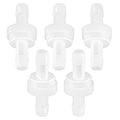 JoyTube 5 Packs Check Valve 5/16” (8MM) One-Way PVDF Plastic Hose Barb for Liquid Air
