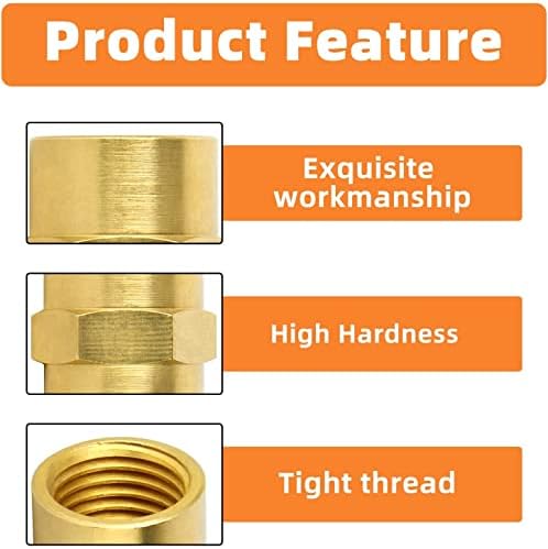 GASHER 8PCS 1/2 Inch NPT Brass Pipe Fitting, Female and Male Thread Mini Ball Valve, Barstock Tee Brass Pipe Fitting and Air Hose Fitings