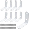 MY MIRONEY 8PCS L Brackets for Shelves White Right Angle Bracket, 2" x 2"