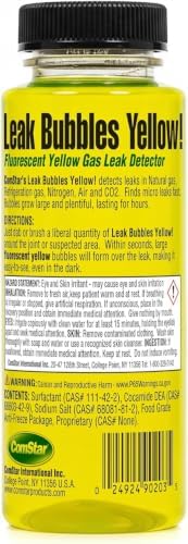 Leak Bubbles Yellow 8 oz HVACR, Gas & Tire Leak Detector Spray 24PC