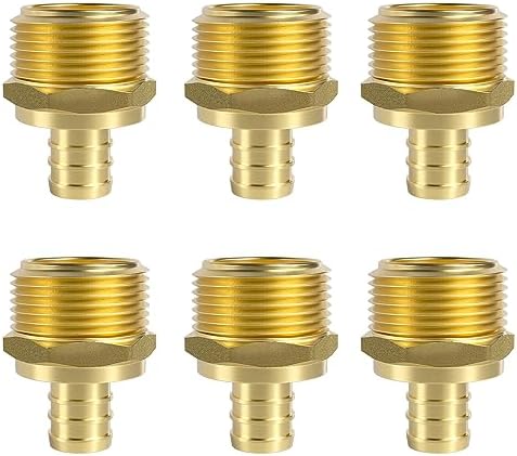 SUNGATOR 6-Pack 1/2" PEX x 3/4" NPT Male Adapter