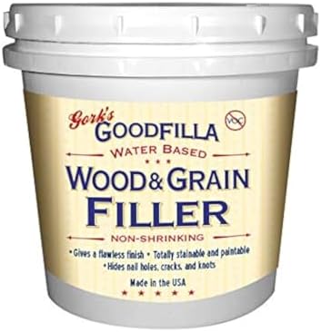 Water-Based Wood & Grain Filler (Trowel Ready) - Ebony - 1 Quart By Goodfilla | Replace Every Filler & Putty | Repairs, Finishes & Patches | Paintable, Stainable, Sandable & Quick Drying