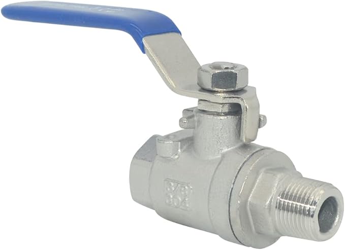 DAN SPEED 3/8 Inch Male x Female NPT Ball Valve S304 Stainless Steel,Full Port Heavy Duty for Water, Oil, and Gas,1000WOG (3/8 inch)
