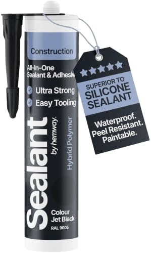 Hemway Construction Jet Black Sealant & Adhesive - 300ml 1 Pack