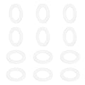MECCANIXITY PTFE Flat Washers, 12Pack 28mm OD 18mm ID 2mm Thick Sealing Spacer Gasket Ring for Faucet Pipe Hose Bolt Machinery, White