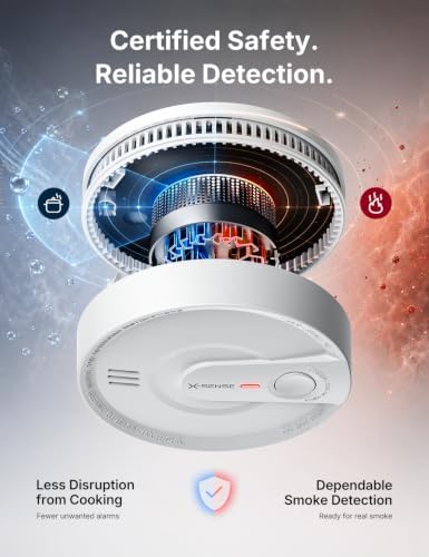 X-Sense Interconnected Smoke Detector, 10-Year Battery, SD20-W, 6-Pack
