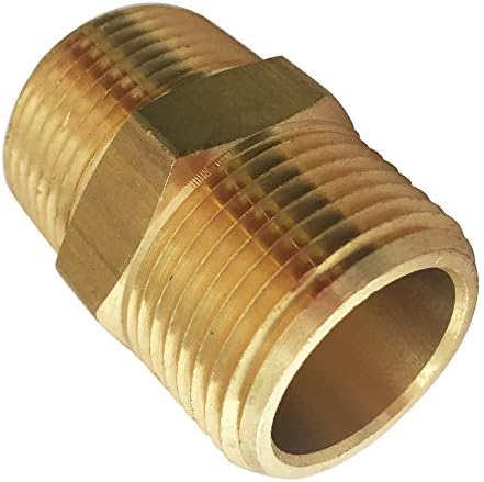 Brass Pipe Fitting Assortment Kit, 3/8" x 3/8" NPT Male Nipple & 3/8" NPT Male x 1/4" NPT Male Reducing Nipple & 1/2" NPT Male x 1/4" NPT Female Bushing