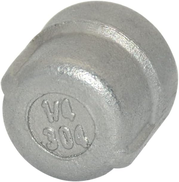 1/4" 0.25" Cap,NPT Female Threaded Cast Pipe Fitting,Stainless Steel 304