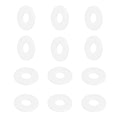 MECCANIXITY PTFE Flat Washers, 12Pack 25mm OD 10mm ID 2mm Thick Sealing Spacer Gasket Ring for Faucet Pipe Hose Bolt Machinery, White