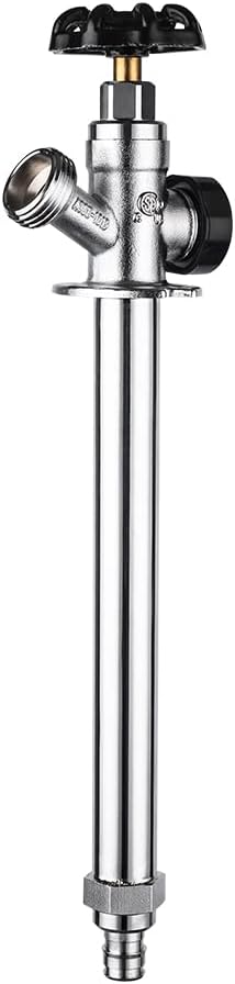 EFIELD 12-inch Anti-Siphon Frost Free Sillcock, 1/2 inch Pex-A Expansion Connection X 3/4 inch Hose Bibb, Chrome Plated Brass Body,(SILLCOCK027)