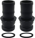 2PCS Polypropylene Camlock Fittings 1.5 Inch Type E Male Camlock with Hose Shank