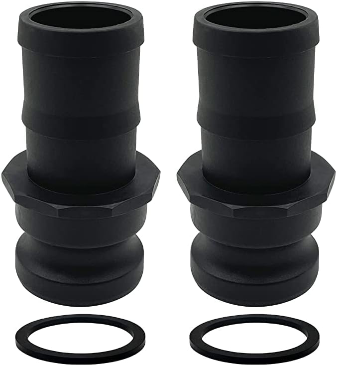 2PCS Camlock Fittings Poly E-75 3/4" Type E Standard Couplings Cam lock Fittings Polypropylene Cam Groove Fitting Male Camlock with a Hose Shank (0.75 inch, Type E)
