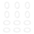 MECCANIXITY PTFE Flat Washers, 12Pack 26mm OD 16mm ID 2mm Thick Sealing Spacer Gasket Ring for Faucet Pipe Hose Bolt Machinery, White