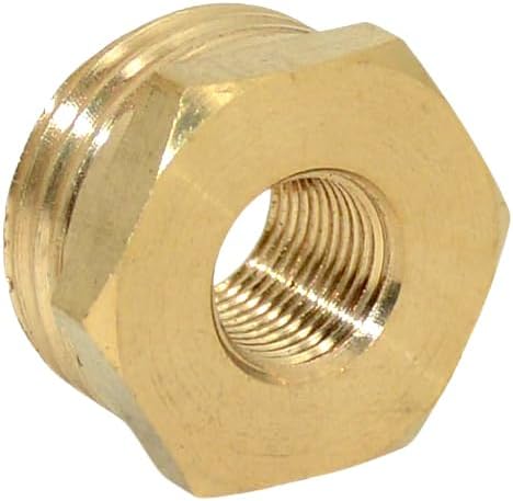 2pcs 1/8" NPT Male To 1/2" NPT Female Brass Reducer Thread Hex Bushing Brass Threaded Pipe Fitting,Hex Reducing Convert Adapter Pipe Fitting (1/8"*1/2")