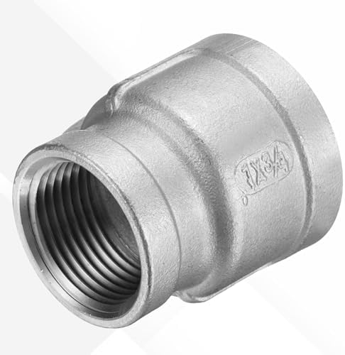 HARFINGTON Reducing Coupling 1"x3/4" NPT Female 304 Stainless Steel