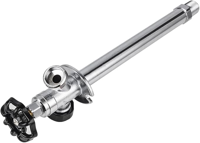 EFIELD 12-inch Anti-Siphon Frost Free Sillcock 1/2" MIP X 3/4" Hose Bibb, Chrome Plated, 12 Inch Length (12-inch),(SILLCOCK022)