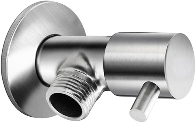 Poeland Modern Quarter Turn Angle Stop Valve 304 Stainless Steel Faucet Triangle Valve 1/2" G thread