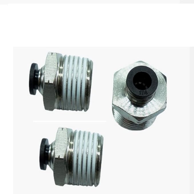 CDQBWQDJT 3 Pcs Pneumation Fitting 1/4" Tube OD Push To Connect X 1/2 NPT Pipe Male Connector